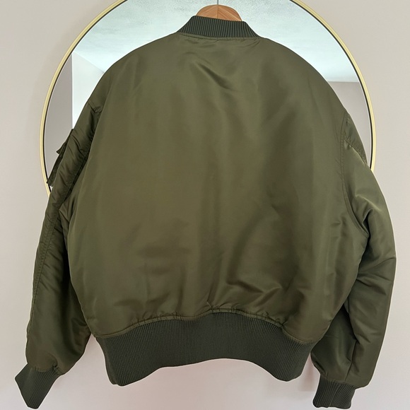 Fabletics Women's Olive Green Bomber Jacket - Picture 2 of 3